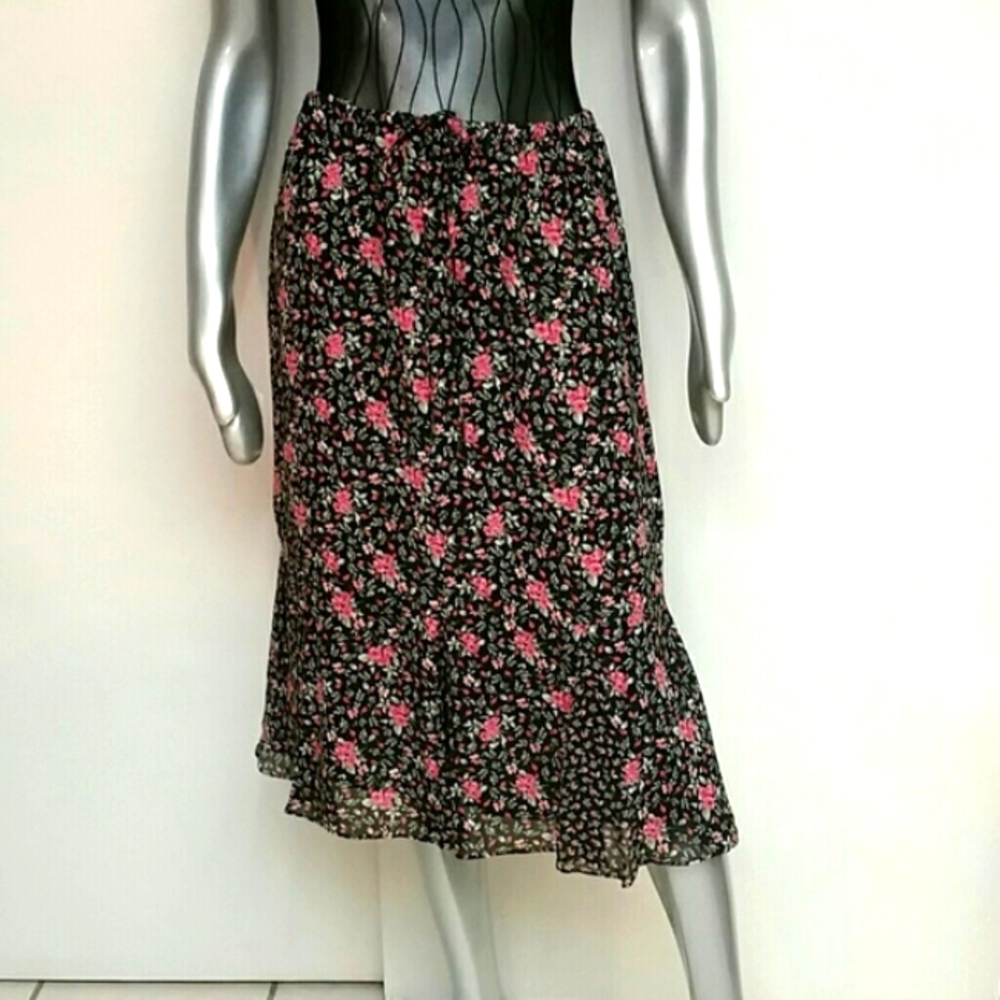 Antique Rose Drawstring Bell Hem Skirt by Liz Size 6